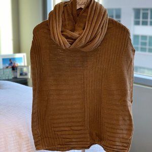 Knit Cape Sweater & Remove-able Scarf Set